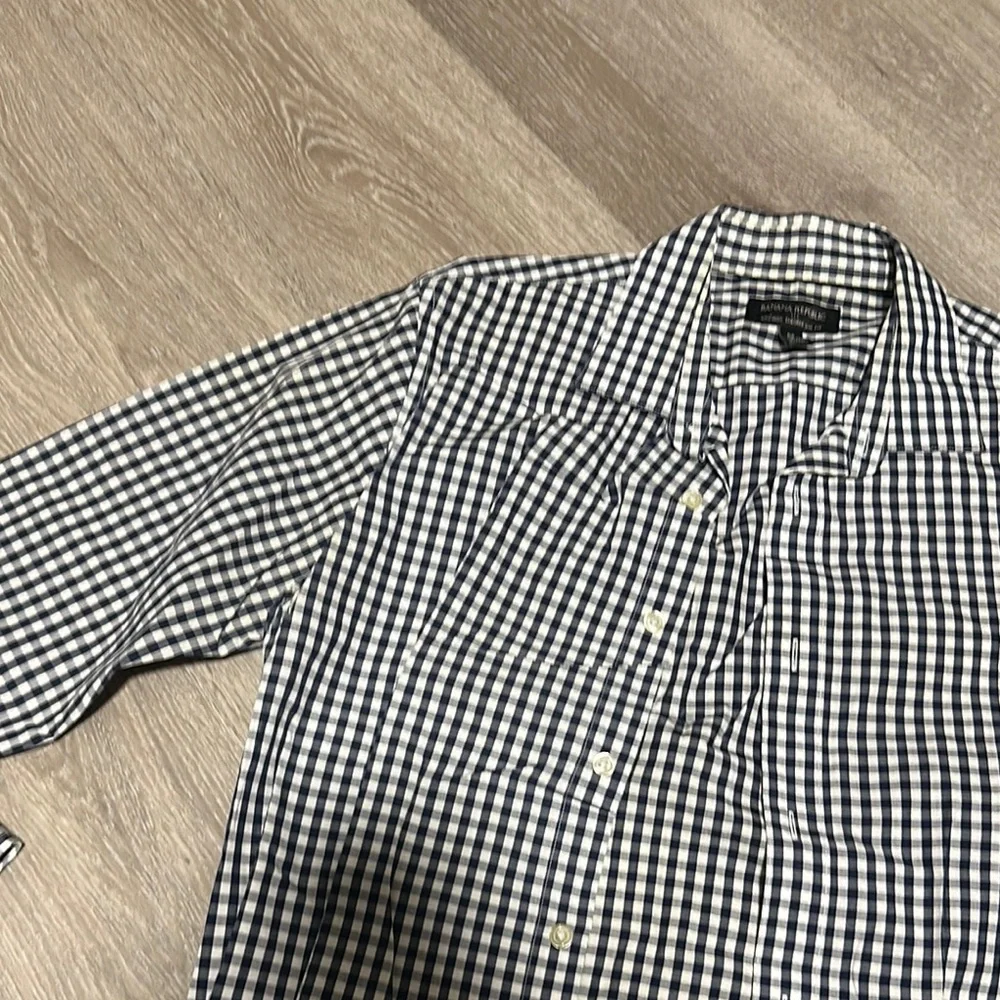 Men's Black and White Checkered Shirt